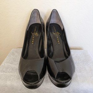 Ivanka Trump classic black pump, open toe, size 8.5